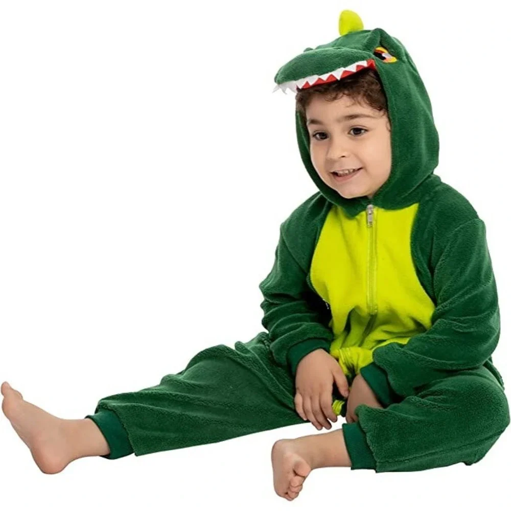 Baby Animal Costume, Toddler Dinosaur T-Rex Pajama, Plush, 6-12 Months